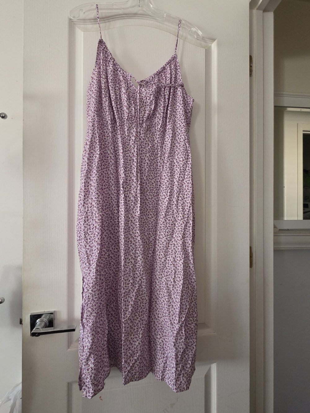Old Navy Lavender Floral Midi Slip Dress